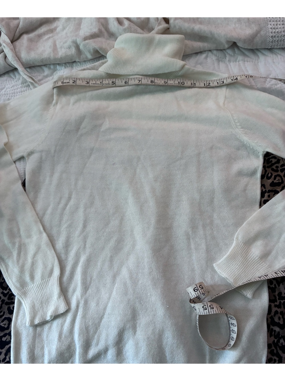 Women's Cream Turtleneck Sweater - Lightweight Knit